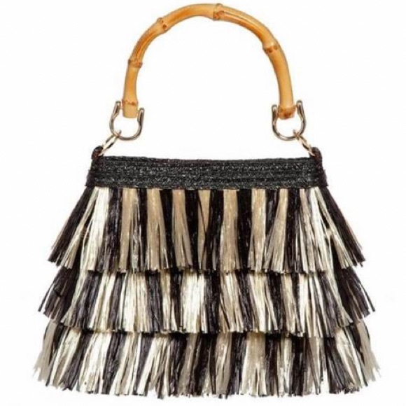 Eric Javits Handbags - LAST ERIC JAVITS LIL’ MAMBO STRAW BAG IN BLACK MULTI OS